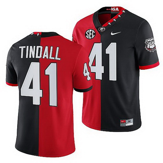 Georgia Bulldogs Channing Tindall Red Black Split Edition Men Jersey