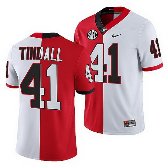 Georgia Bulldogs Channing Tindall Red White Split Edition Men Jersey