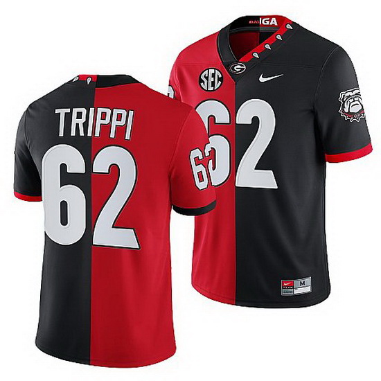 Georgia Bulldogs Charley Trippi Red Black Split Edition Men Jersey