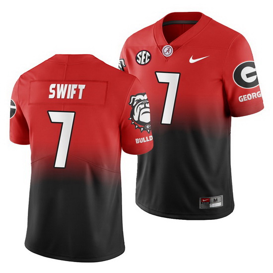 Georgia Bulldogs D'Andre Swift Gradient Color Crash Men'S Jersey