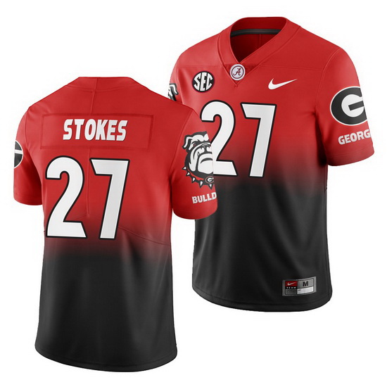 Georgia Bulldogs Eric Stokes Gradient Color Crash Men'S Jersey