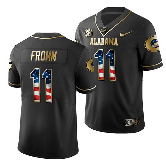 Georgia Bulldogs Jake Fromm Black Stars And Stripes Men'S Jersey