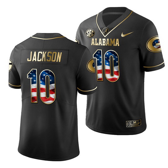 Georgia Bulldogs Kearis Jackson Black Stars And Stripes Men'S Jersey