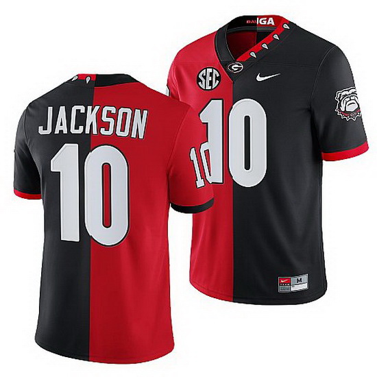 Georgia Bulldogs Kearis Jackson Red Black Split Edition Men Jersey