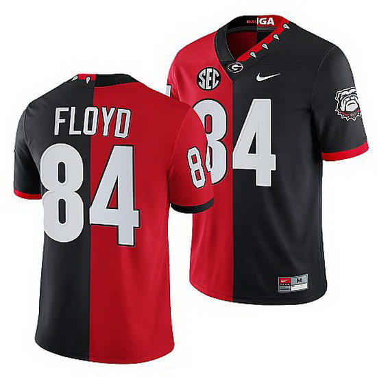 Georgia Bulldogs Leonard Floyd Red Black Split Edition Men Jersey