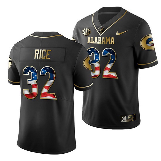 Georgia Bulldogs Monty Rice Black Stars And Stripes Men'S Jersey