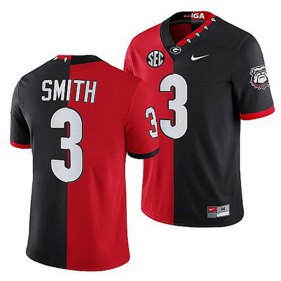 Georgia Bulldogs Roquan Smith Red Black Split Edition Men Jersey