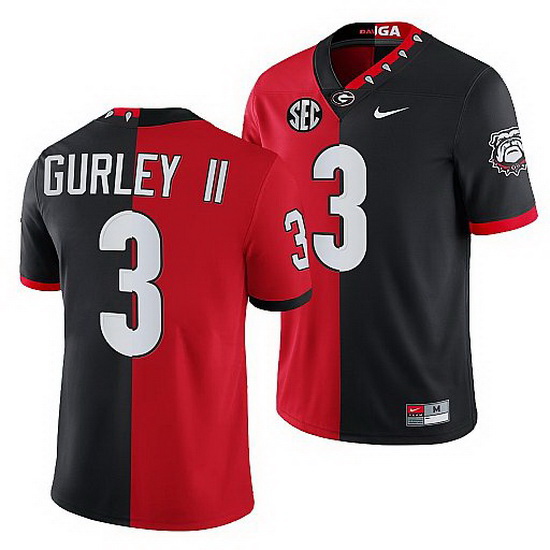 Georgia Bulldogs Todd Gurley Ii Red Black Split Edition Men Jersey