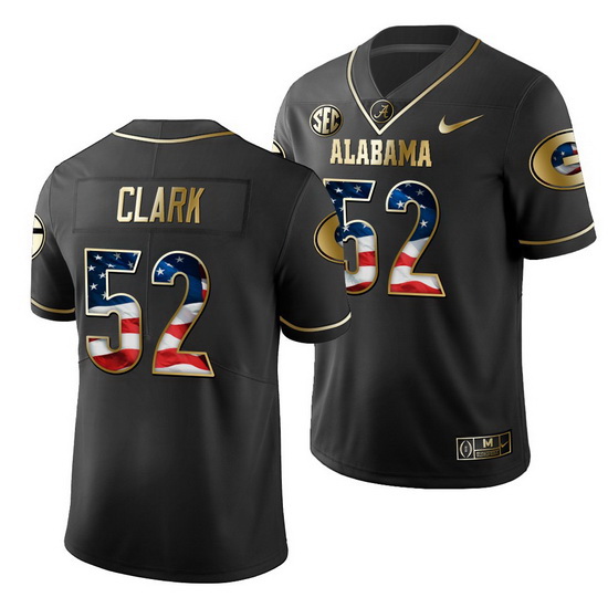 Georgia Bulldogs Tyler Clark Black Stars And Stripes Men'S Jersey