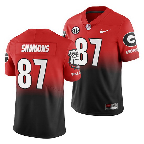 Georgia Bulldogs Tyler Simmons Gradient Color Crash Men'S Jersey