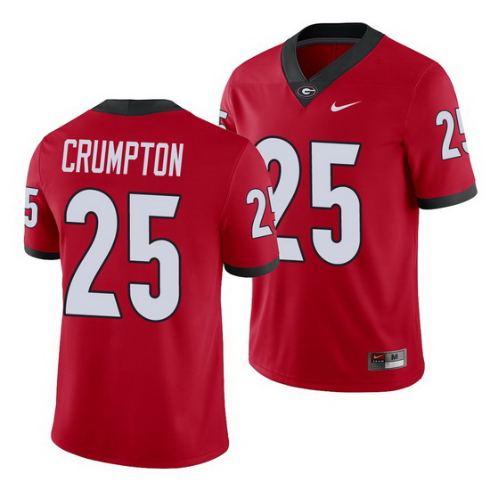 Georgia Bulldogs Ahkil Crumpton Red College Football Men'S Jersey