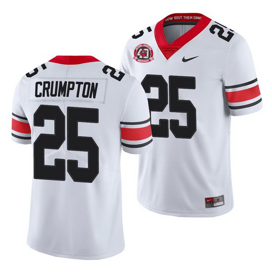 Georgia Bulldogs Ahkil Crumpton White College Football Men'S Jersey