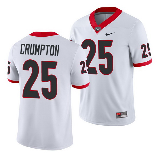 Georgia Bulldogs Ahkil Crumpton White Game Men'S Jersey