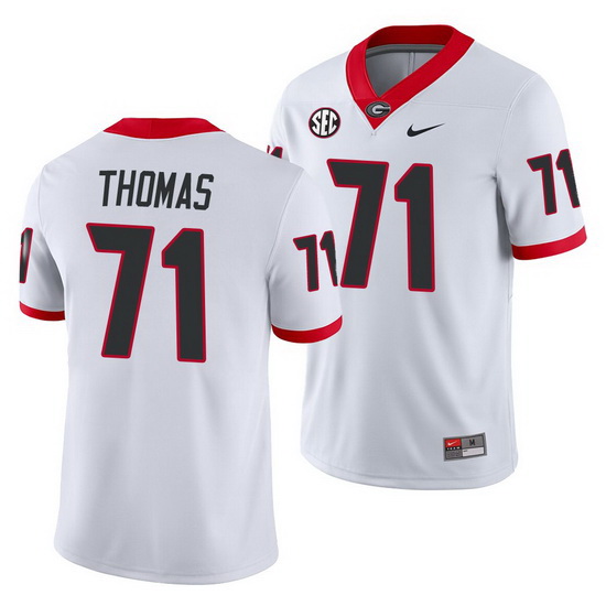 Georgia Bulldogs Andrew Thomas White Away Men'S Jersey