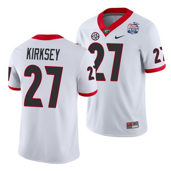 Georgia Bulldogs Austin Kirksey White 2021 Peach Bowl College Football Jersey