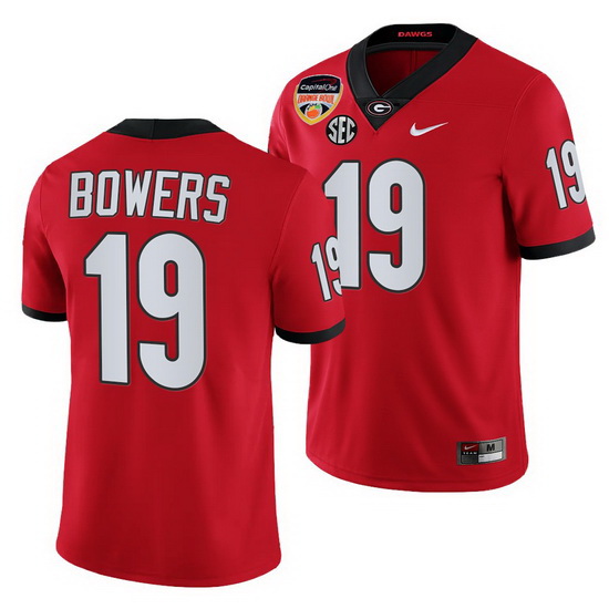 Georgia Bulldogs Brock Bowers Red 2021 Orange Bowl College Football Playoff Jersey