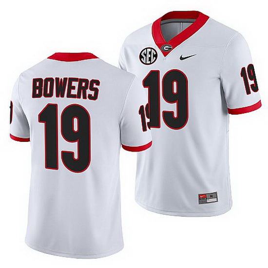 Georgia Bulldogs Brock Bowers White College Football Game Jersey 0