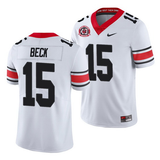 Georgia Bulldogs Carson Beck White College Football Men'S Jersey