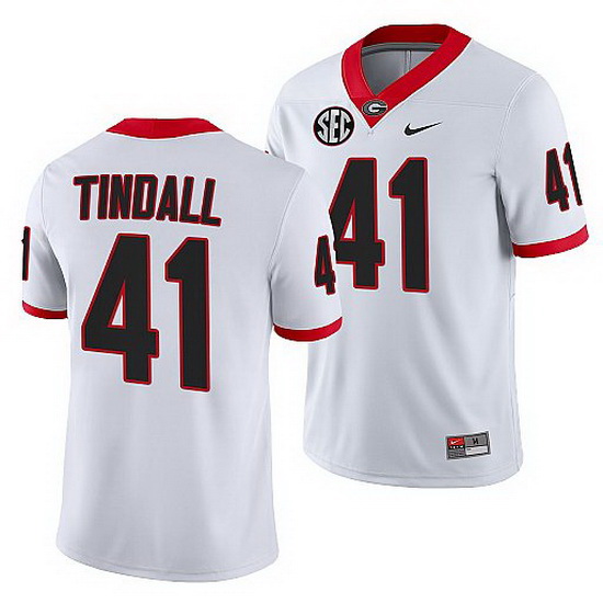 Georgia Bulldogs Channing Tindall White College Football Game Jersey 0