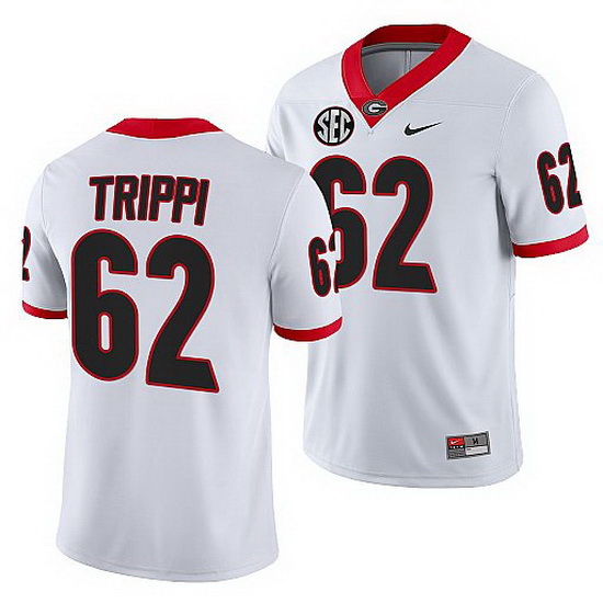 Georgia Bulldogs Charley Trippi White College Football Nfl Alumni Jersey 0