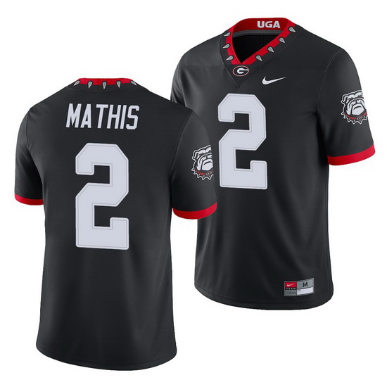 Georgia Bulldogs D'Wan Mathis Black College Football Men'S Jersey