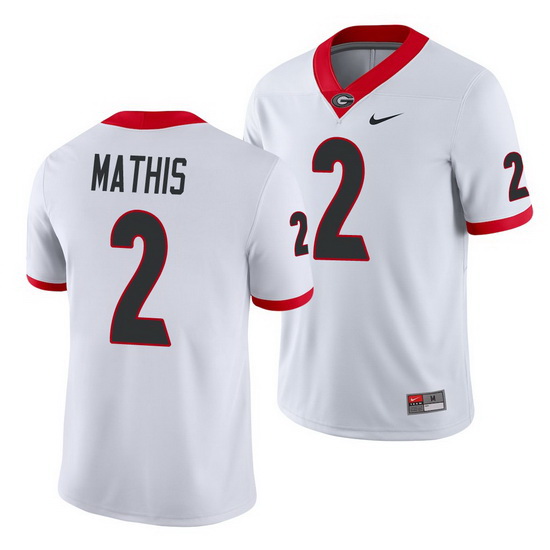 Georgia Bulldogs D'Wan Mathis White Game Men'S Jersey