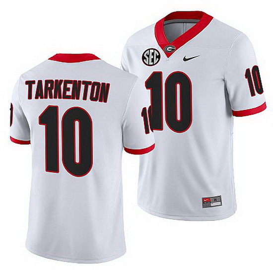 Georgia Bulldogs Fran Tarkenton White College Football Nfl Alumni Jersey 0