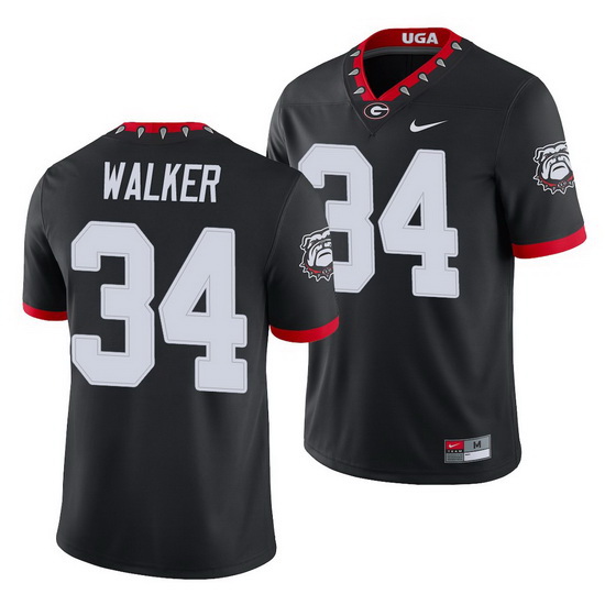 Georgia Bulldogs Herchel Walker Black College Football Men'S Jersey