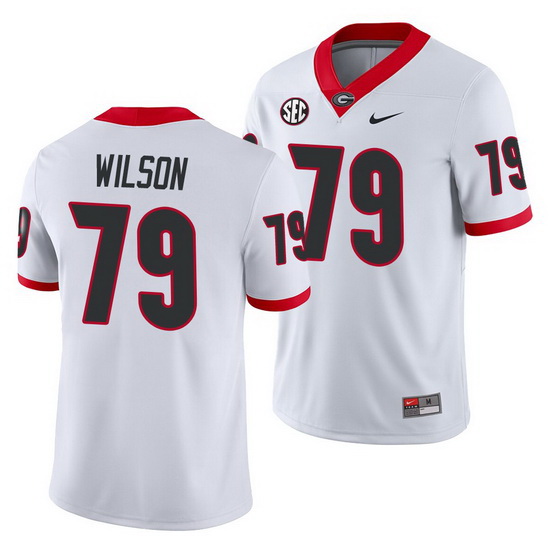 Georgia Bulldogs Isaiah Wilson White Away Men'S Jersey