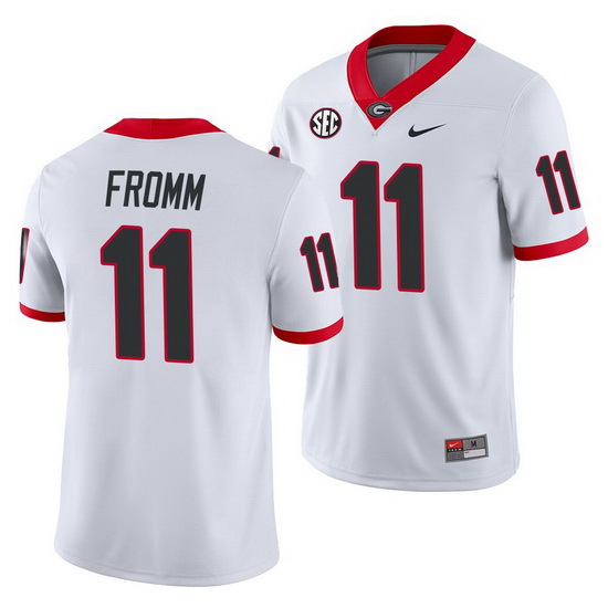 Georgia Bulldogs Jake Fromm White Away Men'S Jersey