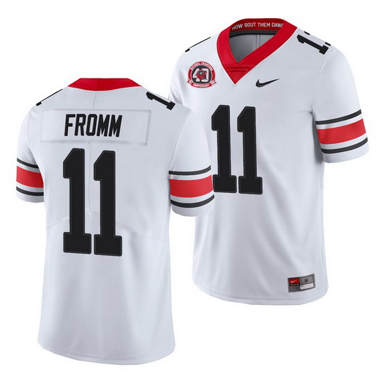 Georgia Bulldogs Jake Fromm White College Football Men'S Jersey