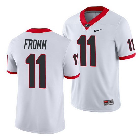 Georgia Bulldogs Jake Fromm White Game Men'S Jersey