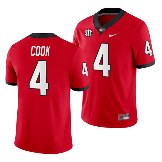 Georgia Bulldogs James Cook Red Home Men'S Jersey