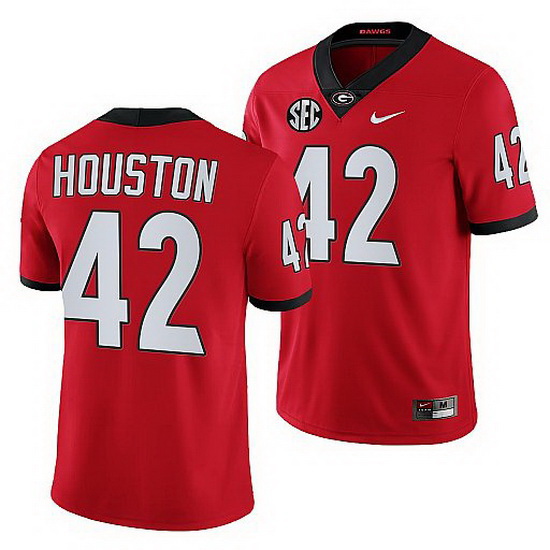 Georgia Bulldogs Justin Houston Red College Football Nfl Alumni Jersey 0