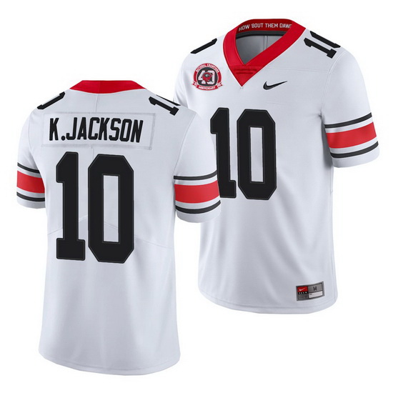 Georgia Bulldogs Kearis Jackson White College Football Men'S Jersey