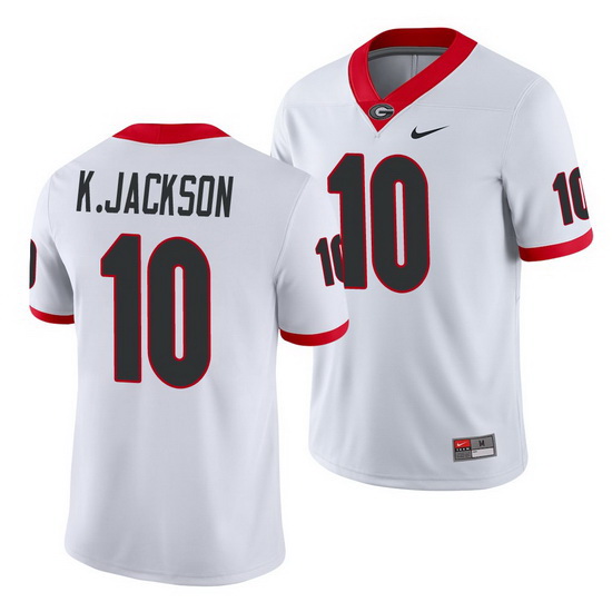 Georgia Bulldogs Kearis Jackson White Game Men'S Jersey