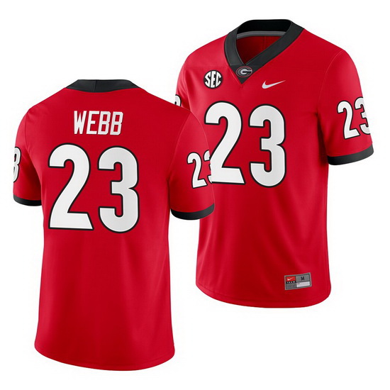 Georgia Bulldogs Mark Webb Red Home Men'S Jersey