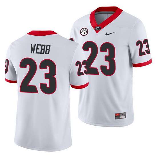 Georgia Bulldogs Mark Webb White Away Men'S Jersey