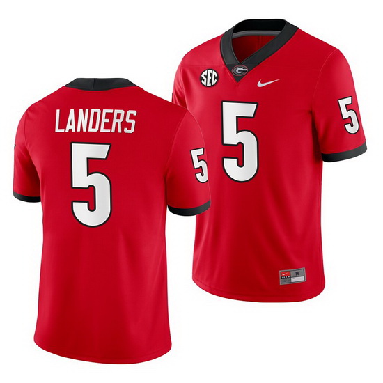 Georgia Bulldogs Matthew Landers Red Home Men'S Jersey