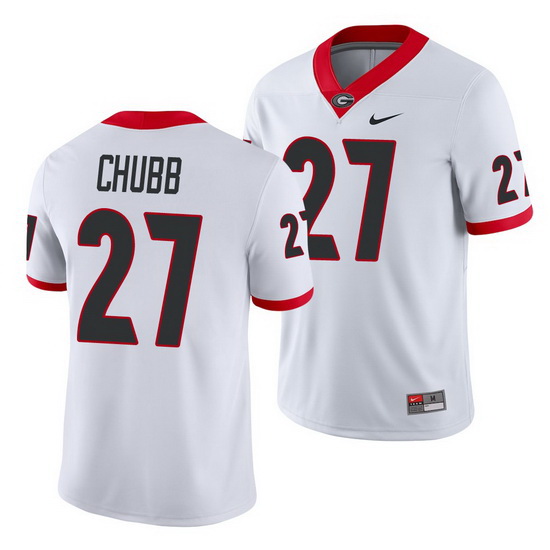 Georgia Bulldogs Nick Chubb White Game Men'S Jersey