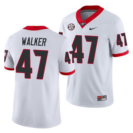 Georgia Bulldogs Payne Walker White Away Men'S Jersey