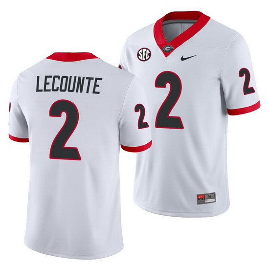 Georgia Bulldogs Richard Lecounte White Away Men'S Jersey