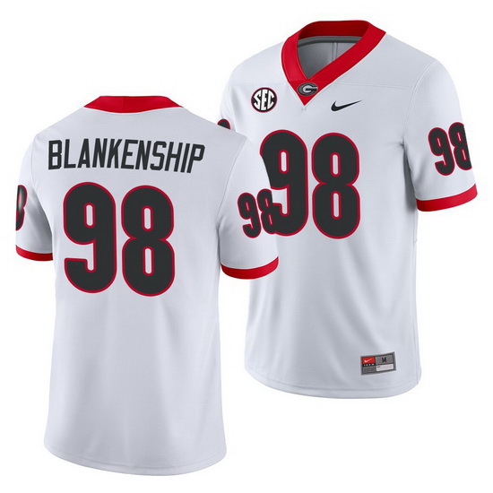 Georgia Bulldogs Rodrigo Blankenship White Away Men'S Jersey