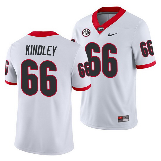 Georgia Bulldogs Solomon Kindley White Away Men'S Jersey