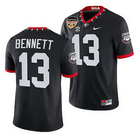 Georgia Bulldogs Stetson Bennett Black 2021 Orange Bowl College Football Playoff Jersey