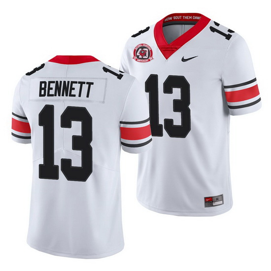 Georgia Bulldogs Stetson Bennett White College Football Men'S Jersey 0