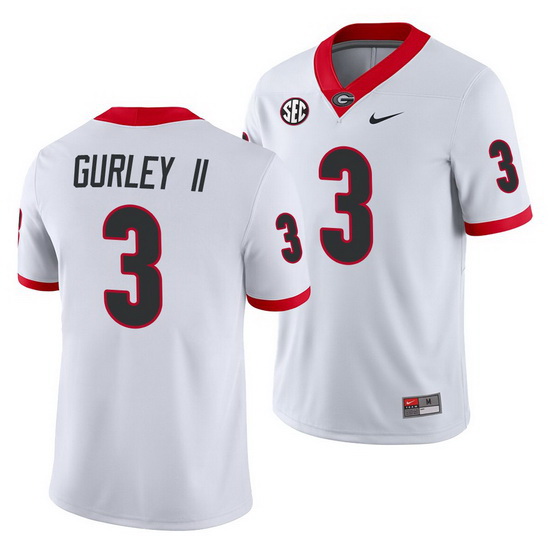 Georgia Bulldogs Todd Gurley Ii White Away Men'S Jersey