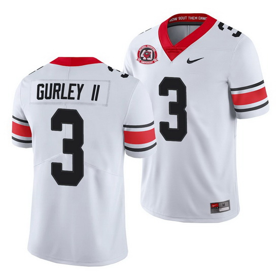 Georgia Bulldogs Todd Gurley Ii White College Football Men'S Jersey