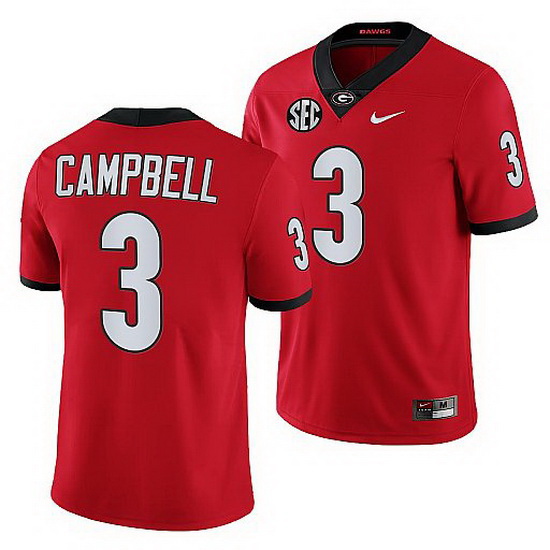 Georgia Bulldogs Tyson Campbell Red College Football Nfl Alumni Jersey 0