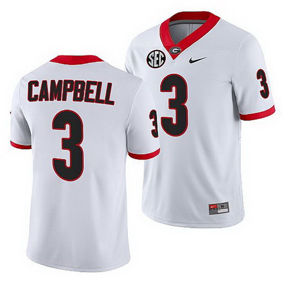 Georgia Bulldogs Tyson Campbell White College Football Nfl Alumni Jersey 0